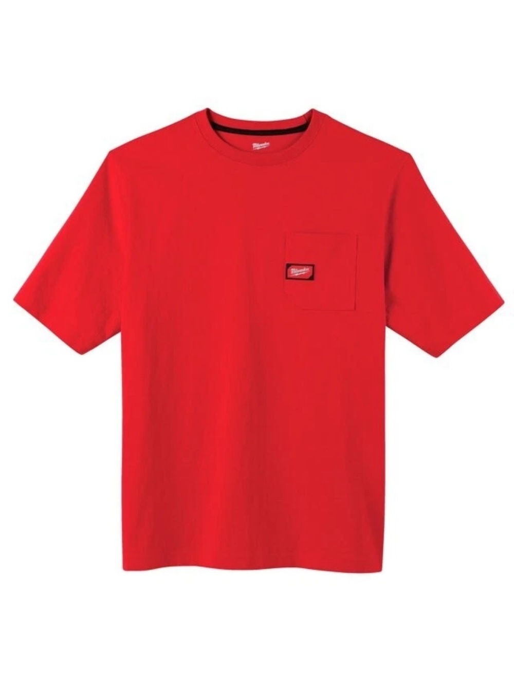 Milwaukee NWT 601R Men's Red Heavy Duty Short Sleeve T Shirt Size Medium